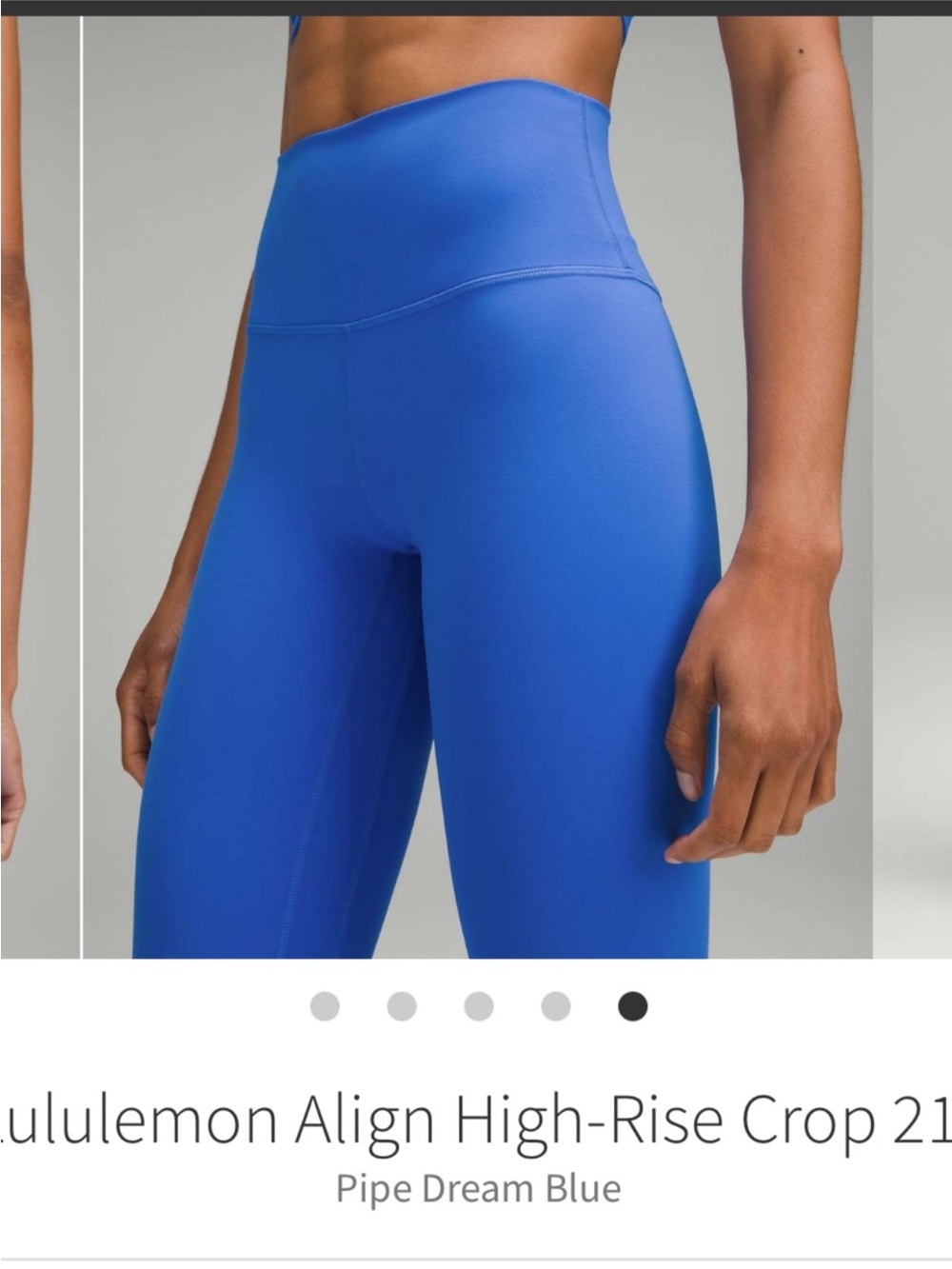 Lululemon Align High Rise Crop Tights Pipe Dream Blue 21" Sz 6 Rare